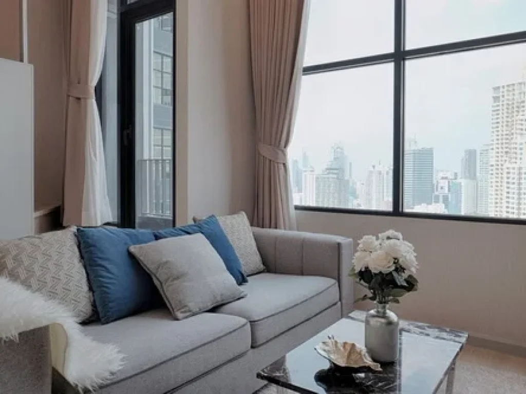 คอนโด สาทร ให้เช่า Knightsbridge Prime Sathorn Duplex 1ห้องนอน ชั้นสูง City view ใกล้BTSช่องนนทรี