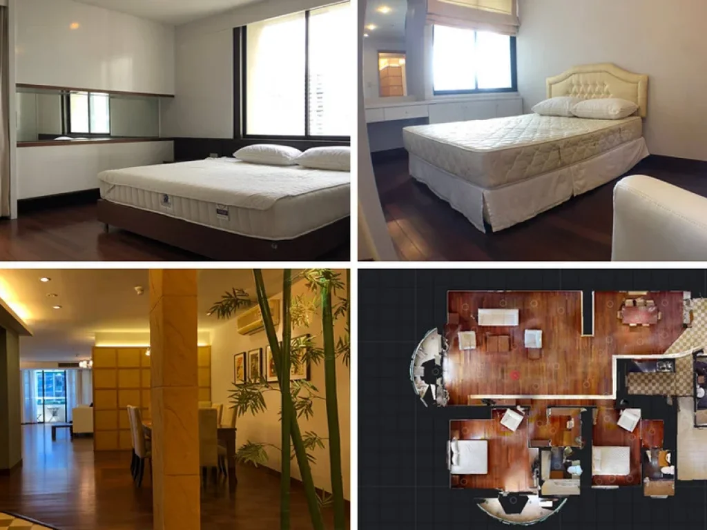 Las Colinas Sukhumvit 21 ใกล้ BTS อโศก 188 ตรม 2 ห้องนอน 2 ห้องน้ำ ชั้น25 ห้องใหญ่พิเศษ เฟอร์ครบ