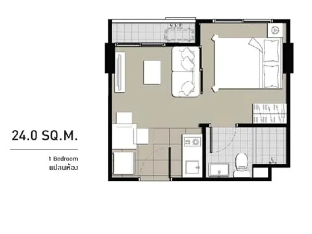 ให้เช่าคอนโด MetroLuxe พหลโยธิน-สุทธิสาร ซอยอินทามระ 14 ขนาด 1ห้องนอน