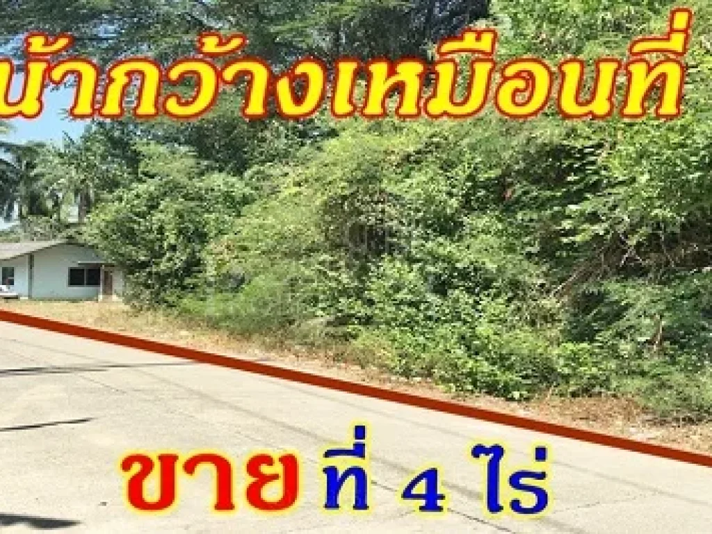 ที่ 4 ไร่ ได้หน้ากว้างเหมือนที่ 6 ไร่ สะดวกใช้น้ำและระบายน้ำ ด้วยคลองด้านหลัง ในราคาพิเศษ