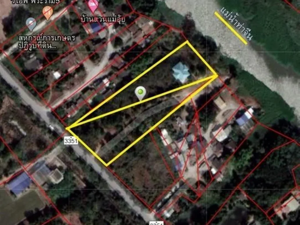 Land For Sale ที่ดิน ติดแม่น้ำท่าจีน 6 ไร่ พร้อมบ้าน นครชัยศรี