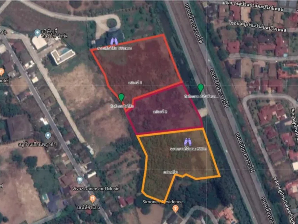 ขายที่ดินริมถนนใหญ่ ตหนองหอย อเมือง จเชียงใหม่ ติดถนนเลียบทางรถไฟ