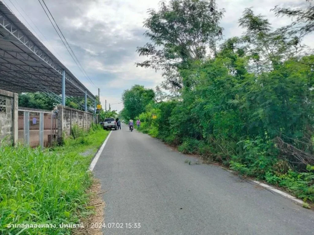 ที่ดินซอยสุทธิสัมพันธ์ ติดถนนลาดยาง คลองหกตะวันตก