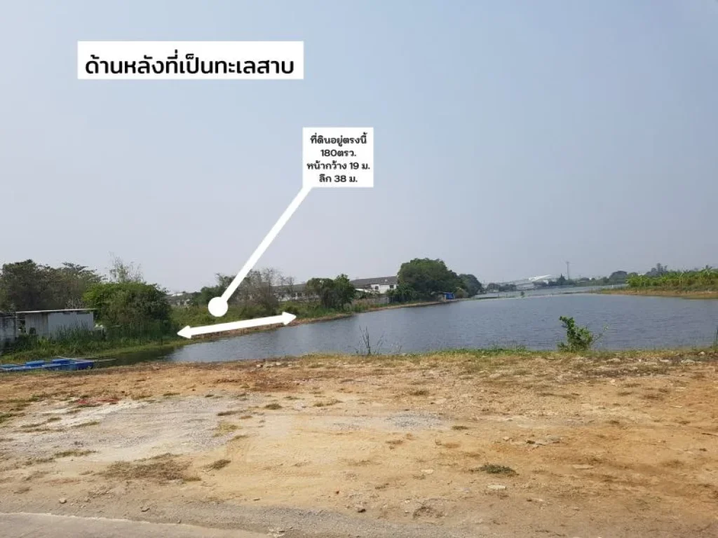 ขาย ที่ดินบรรยากาศริมทะเลสาบใจกลางนนทบุรี 180ตรว