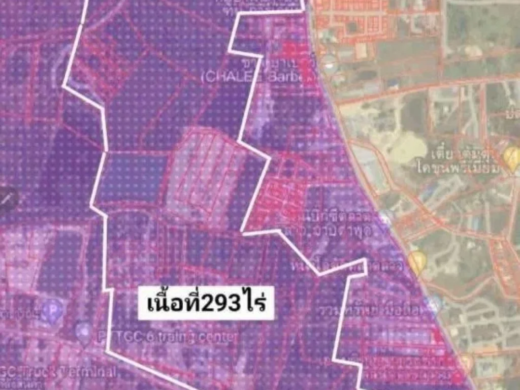 ขายที่ดิน 3 แปลงผั่งที่ดินสีมว่งลายจุด อยุ่ในนิคมมาดตราพุด