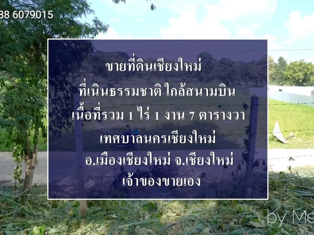 ขายที่ดินเชียงใหม่ แปลงเล็ก507ตรวที่เนินธรรมชาติ ใกล้สนามบิน เจ้าของขายเอง