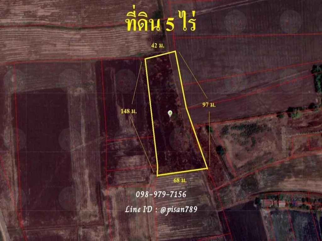 P220 ขายที่นามีโฉนด 5 ไร่ ตหนองน้ำส้ม ออุทัย จพระนครศรีอยุธยา ผังสีเขียว