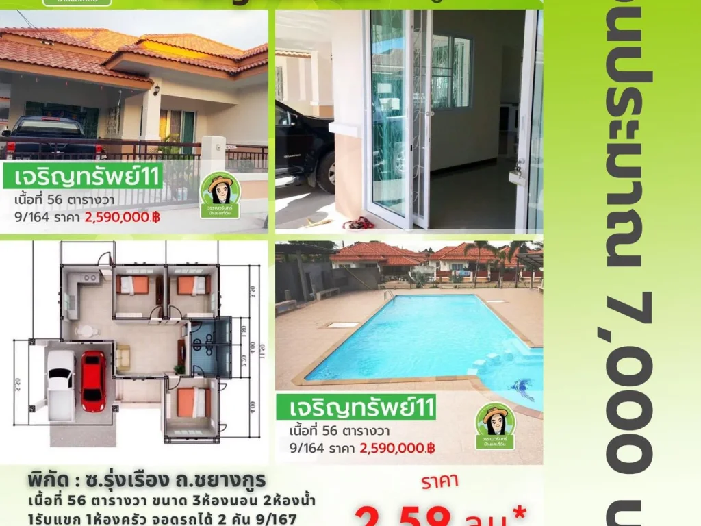 เจริญทรัพย์ 11 บ้านสวยทำเลหลังตลาดดอนกลาง ราคา 259 ล้านบาท