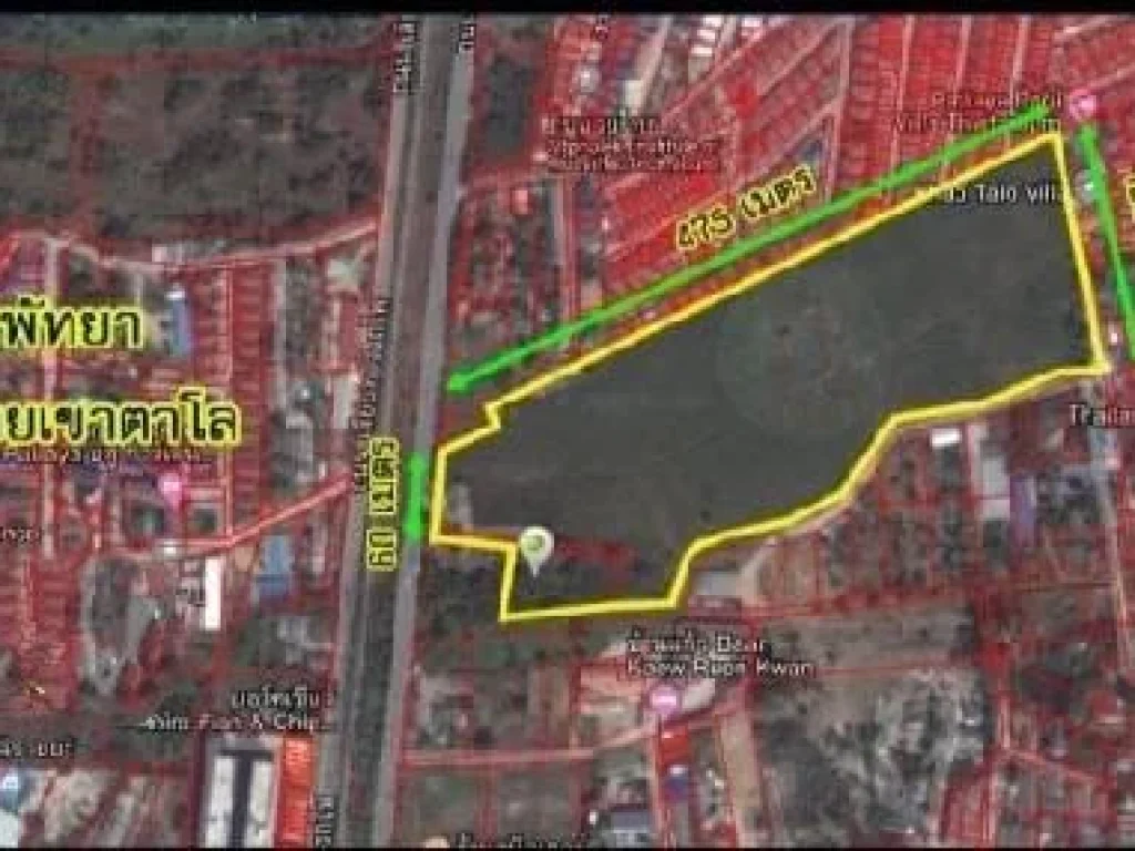 ขายที่ดินพัทยาติดทางรถไฟใกล้ซอยเขาตาโล เนื้อที่ 45ไร่ ขายไร่ละ 14 ล้าน โทร0957895835 ใกล้ถนนสุขุมวิทพัทยาเพียง 800 เมตร