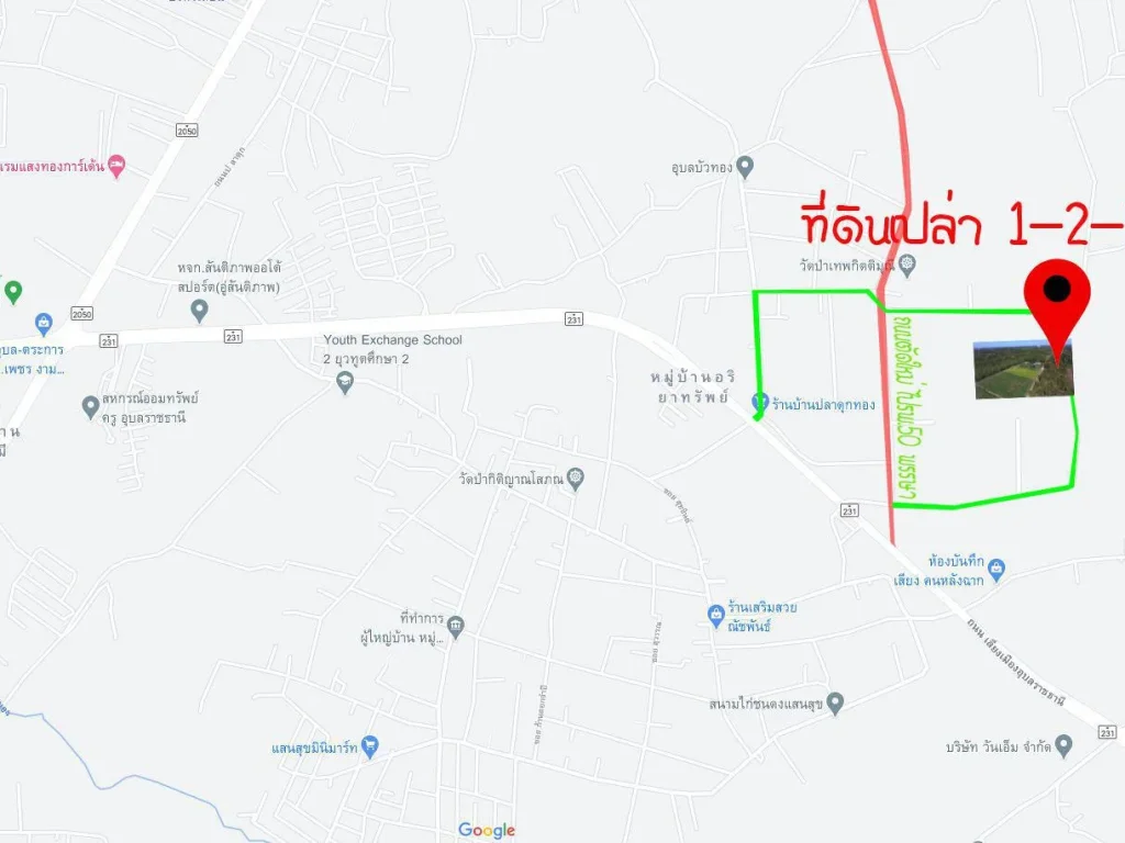 ที่ดินเปล่า 1-2-50 ตรว ทำเลใกล้ถนนตัดใหม่ไปรพ50พรรษา มีเพื่อนบ้าน