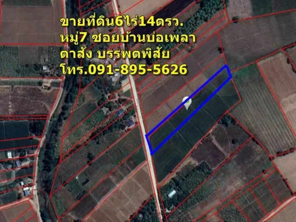 PS1-00163 ขายที่ดิน 6ไร่14ตรว บ้านบ่อเพลา ตาสัง บรรพตพิสัยติดต่อ คุณปุ้ม091-895-5626