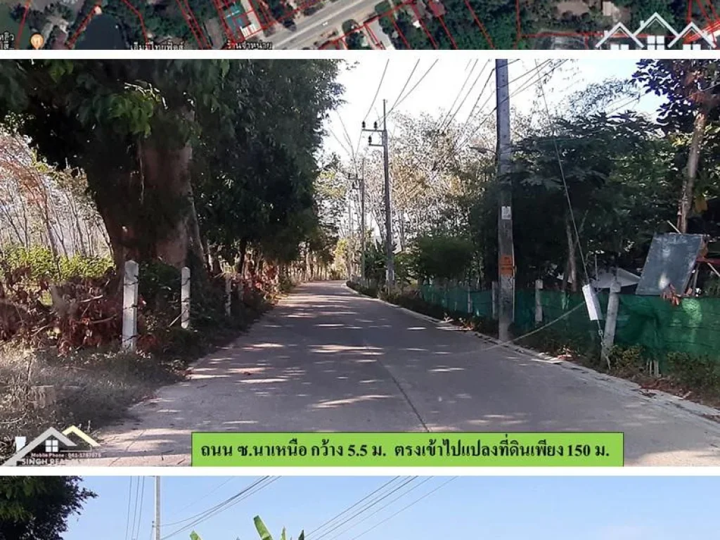 ขายที่ดิน 6-0-13ไร่ ซนาเหนือ ป่าคลอก ผังสีเหลือง