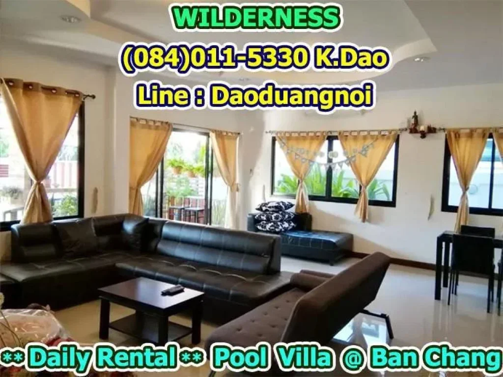 WILDERNESS Daily amp Monthly Rental Pool Villa in Ban Chang