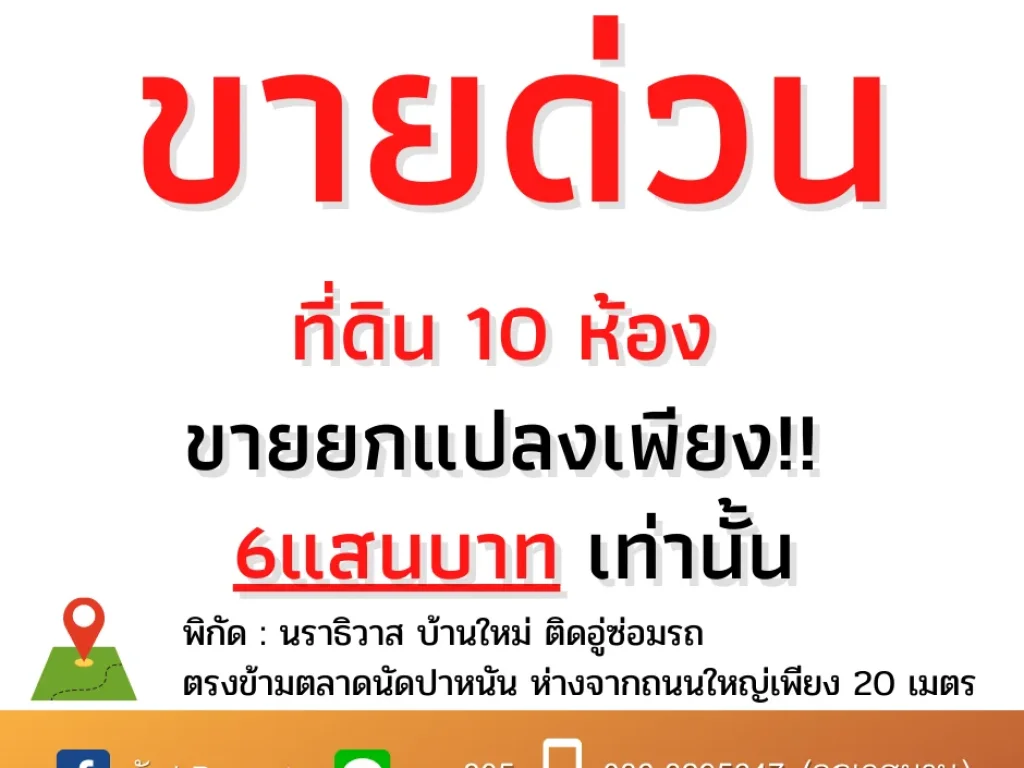 ขายที่ดินยกแปลง10ห้อง