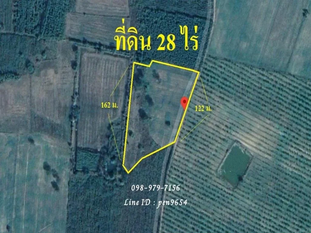 P75 ขายที่ดิน 28 ไร่ กบินทร์บุรี ผังสีเขียว ใกล้โรงเรียน ใกล้วัด