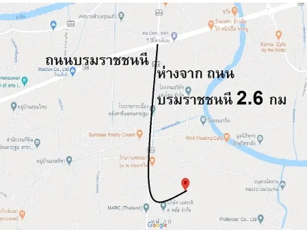 ขายที่ดินสวนมะพร้าวพุทธมลฑล สาย7 อำเภอสามพราน เนื้อที่ 65 ไร่ หน้ากว้างติดถนนสาธารณะ 140 เมตร ที่ดินห่างจากถนนพุทธมลฑลสาย7 ประมาณ 500 เมตร ห่างจากถนน