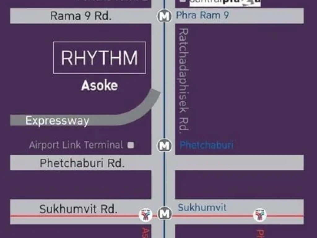 ให้เช่า ริทึ่ม อโศก Rhythm Asoke 1 ชั้น 24 ขนาด 31 ตรม 1 นอน ห้องมุม