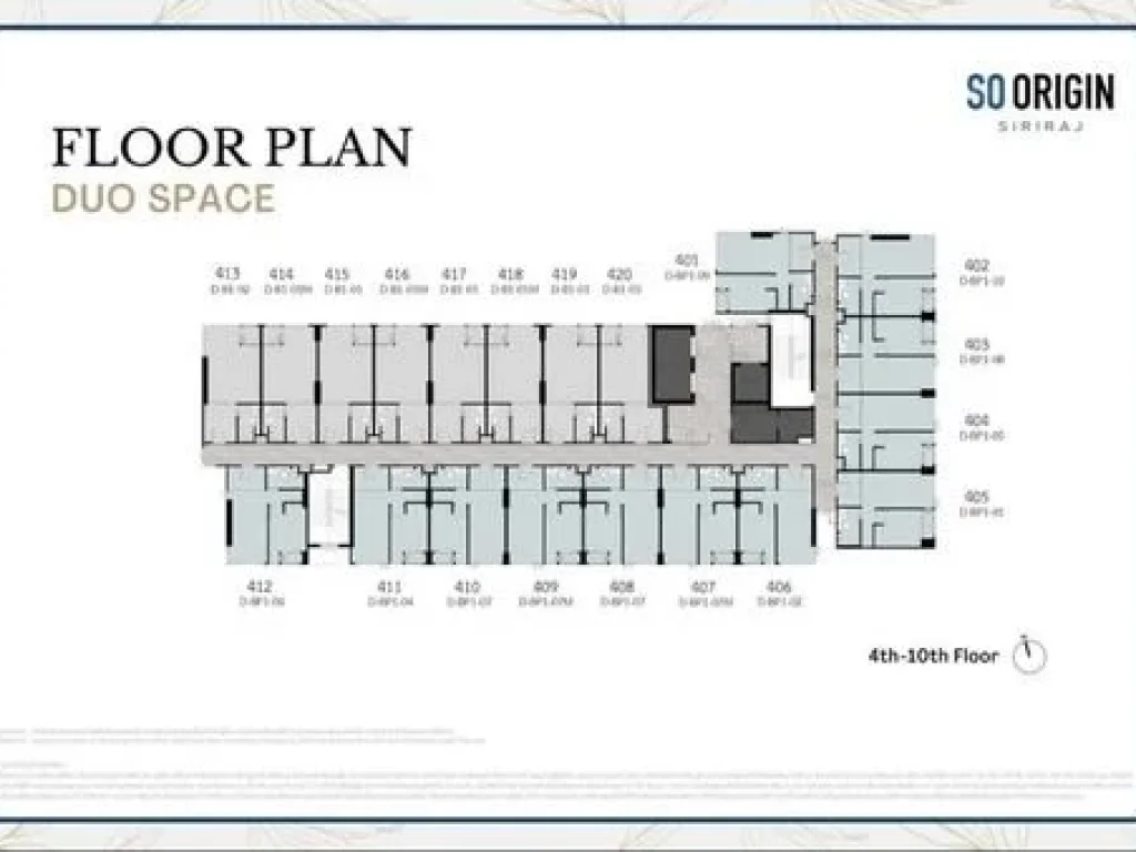 ขายดาวน์ So Origin Siriraj ขนาด 4340 sqm ชั้น6