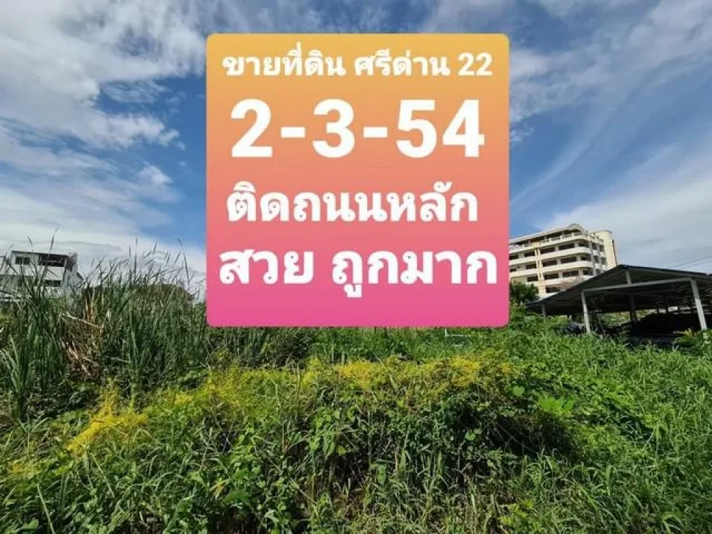 ขายที่ดิน ศรีด่าน 22 สวย 3ไร่ ถูกมาก