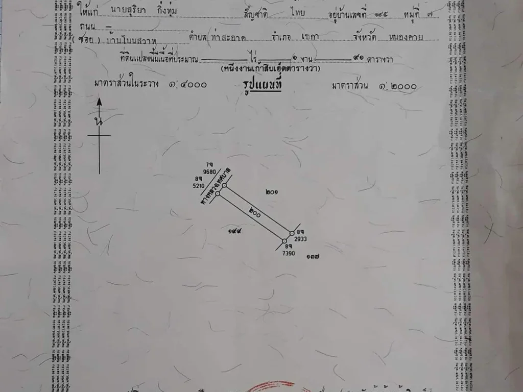 ขายที่ดินป่าวโฉนดพร้อมโอน