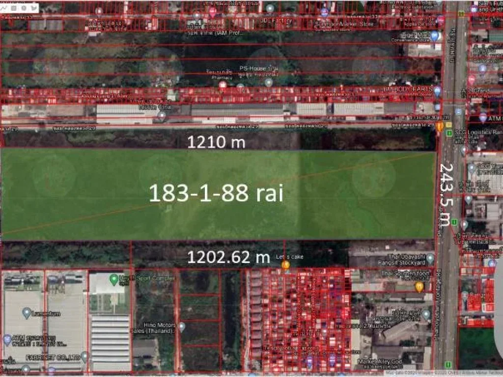 ขายที่ดินปทุมธานี 183-1-880 ไร่ 238511 ล้าน