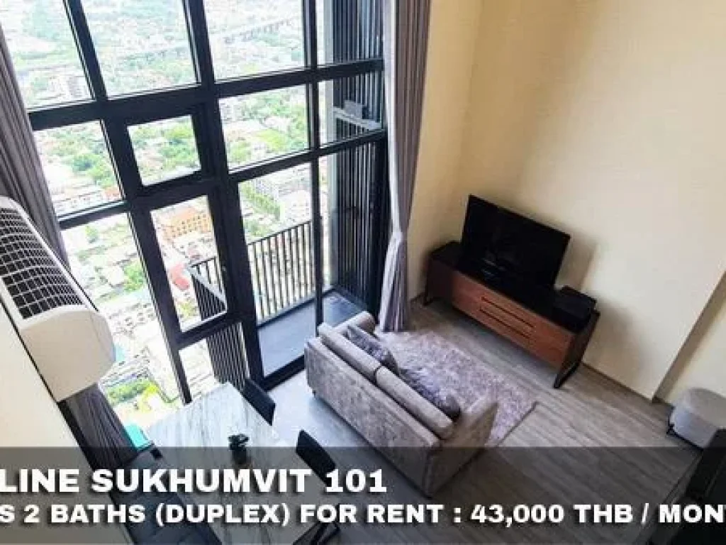 FOR RENT THE LINE SUKHUMVIT 101 2 BR DUPLEX 43000