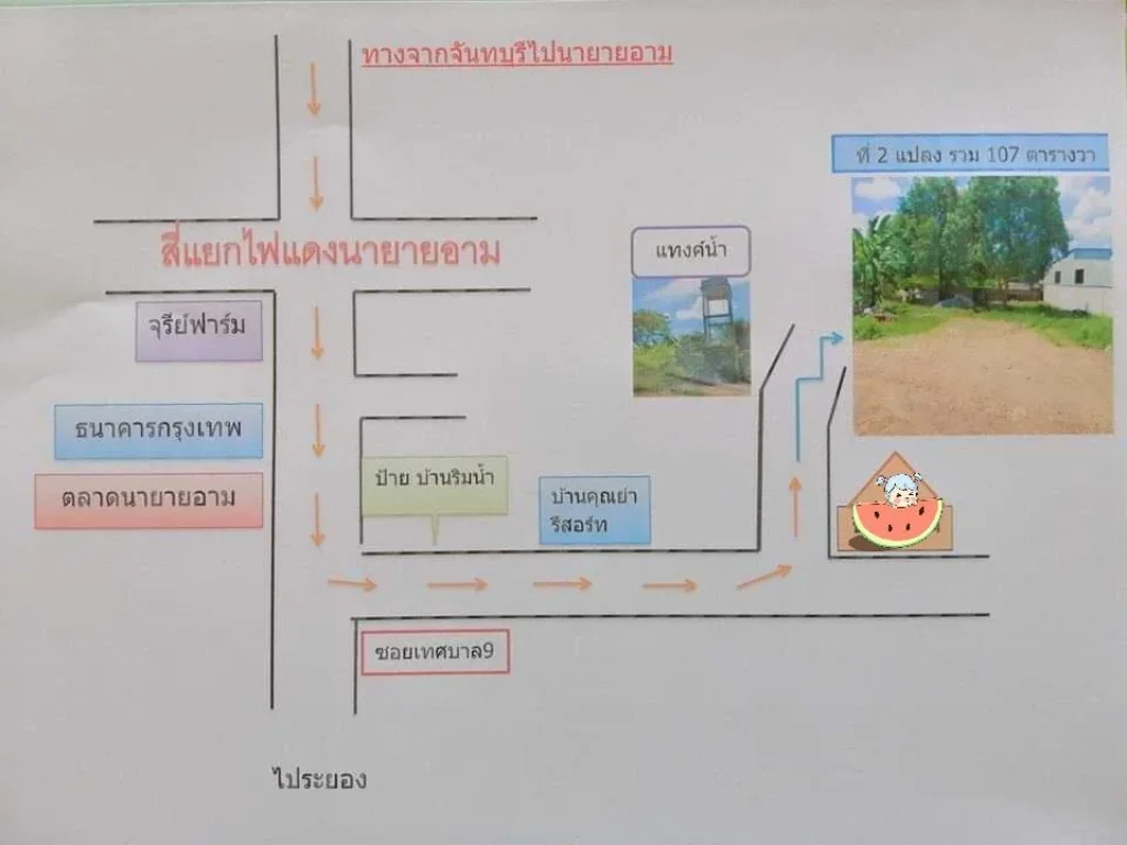 ขายที่ดินเปล่า มีโฉนด เนื้อที่ 107 ตารางวา