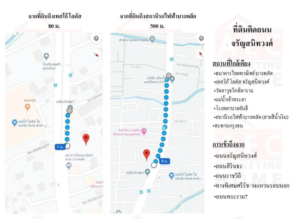 ขายที่ดินติดถนนใหญ่ ซจรัญสนิทวงศ์79 เนื้อที่ 2-0-84 ไร่