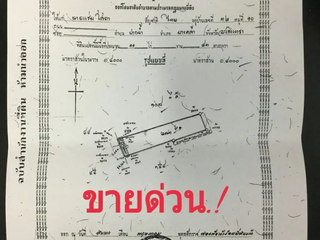 ขายที่ดินติดแม่น้ำบางประกง ตบางคล้า ฉะเชิงเทรา 12 ไร่ ราคา 15 ล้าน