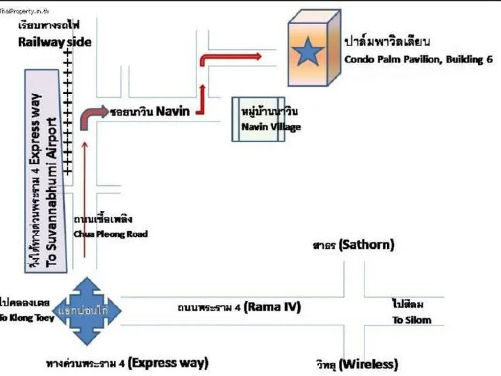 ขายคอนโด ให้เช่าคอนโด Palm Pavillion 3 ปาล์มพาวิลเลียน 3 พื้นที่ 147 ตรม ชั้น 8