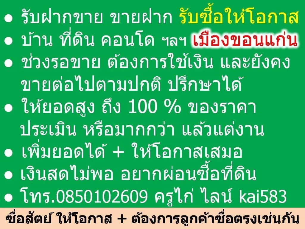 ที่ดินเปล่า 100 ตรว บ้านโนนแต้ ตสำราญ เมือง ขอนแก่น ใกล้ มข โลตัส ดูโฮม