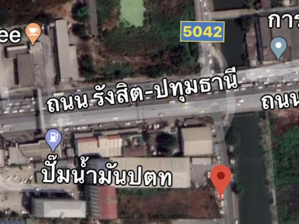 ลดเหลือไร่ละ 20 ล้านขายที่ดิน 2 ไร่ติดปั้ม ปตทรังสิต ประทุมธานี