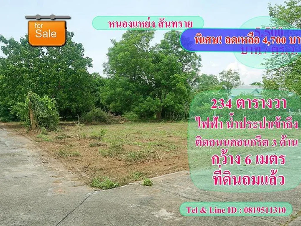 ขายที่ดิน หนองแหย่ง สันทราย เชียงใหม่