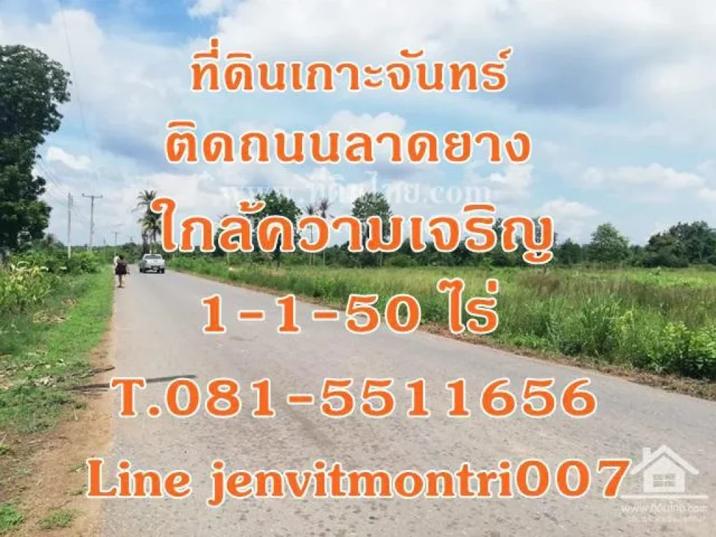 L259 ที่ดินเกาะจันทร์ ชลบุรี แบ่งล๊อกขาย 1ไร่ 1งาน 50ตรว เจ้าของขายเอง