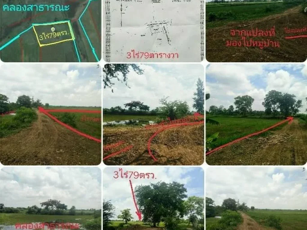 ขายที่นา3ไร่70ตรวติดคลอง2ด้านดินดำน้ำดีใกล้บ้าน