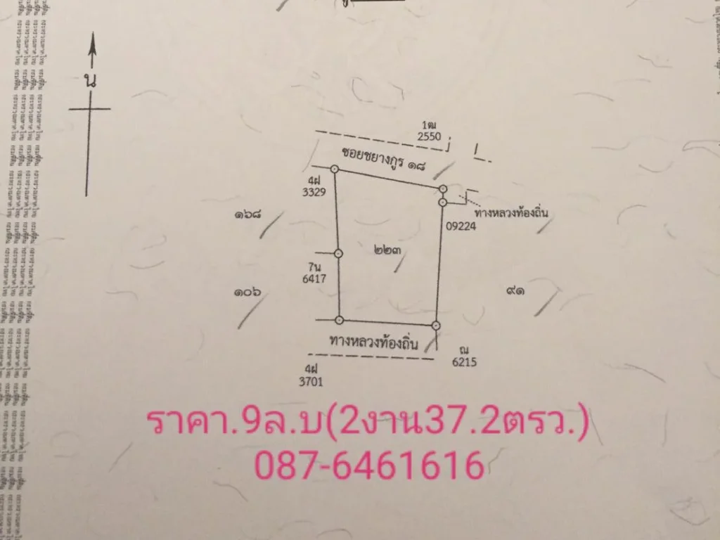 ขายด่วนที่ดินเปล่าหลังโรงแรมสุนีย์2งาน372ตรว