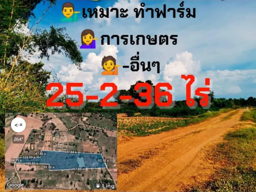 ขายที่ดิน 25-2-36ไร่ ทำฟาร์ม การเกษตร อื่นๆ ใกล้เมือง