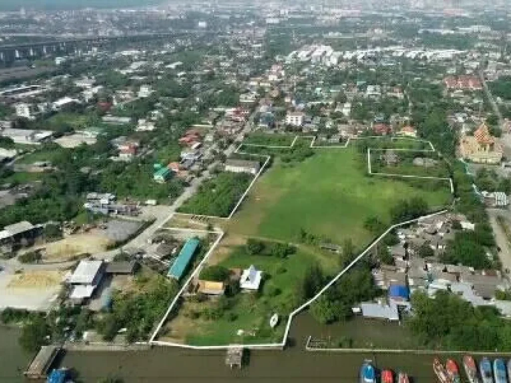 ขายที่ดิน 23 ไร่ ติดแม่น้ำเจ้าพระยา พระประแดง สมุทรสาคร