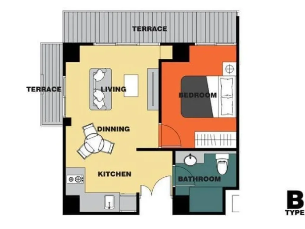 ขาย The Vidi Condominium เชียงใหม่ ห้องมุม พื้นที่ 41 ตรม ทิศเหนือ 1 นอน พร้อมชุดเคาน์เตอร์ครัว