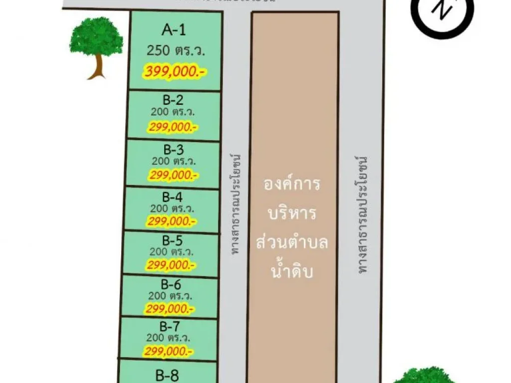 ที่นาแบ่งขาย 200 ตรว พิกัดบ้านน้ำดิบ ป่าซาง ลำพูน ที่ดินวิวสวย ใกล้สถานที่ราชการ