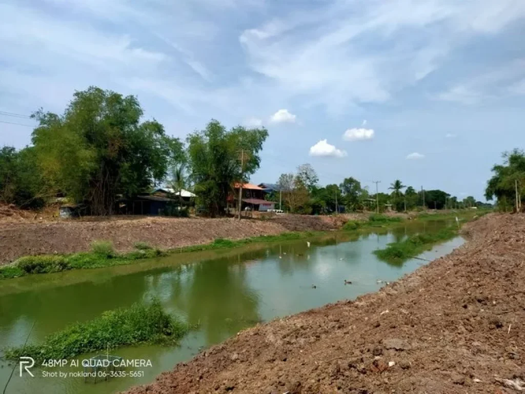 ขายที่ดินหน้าติดถนน หลังติดคลอง เนื้อที่ 3 ไร่ 26 ตรว ตพระอาจารย์ อองครักษ์ จนครนายก