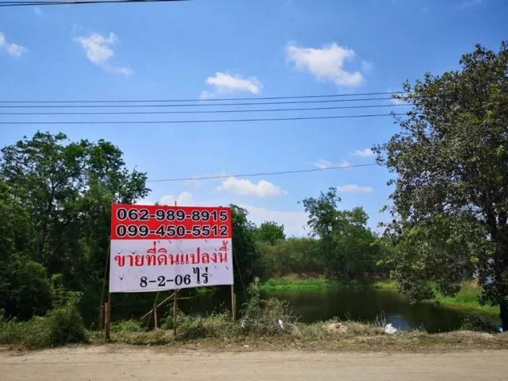 ขายที่ดิน 8-2-6ไร่ หนองตำลึง พานทอง ถศุขประยูร