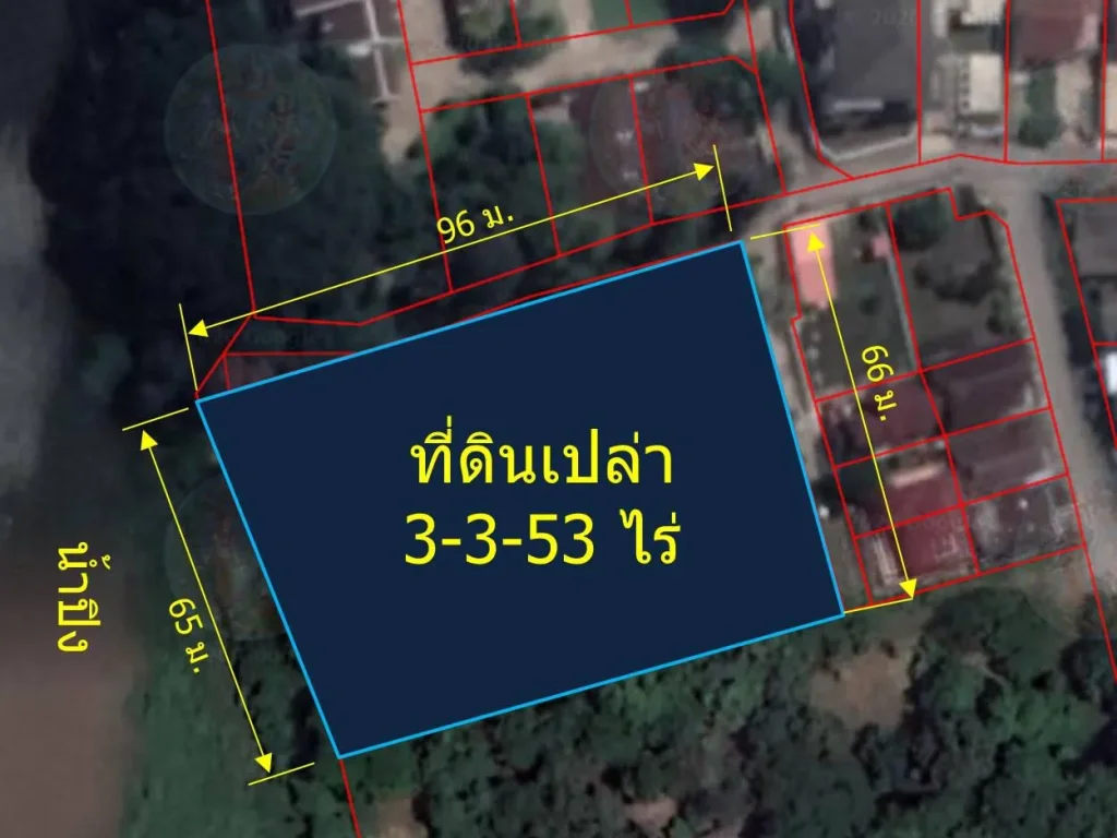 ขายที่ดินพร้อมสิ่งปลูกสร้าง 3-3-53 ไร่ ริมน้ำปิง ตหนองหอย อเมืองเชียงใหม่