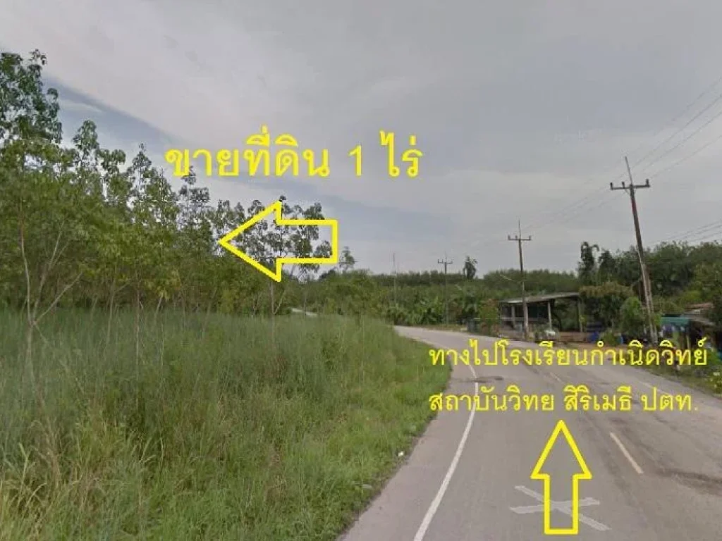 ขายที่ดินเปล่าติดถนนหลัก 1 ไร่ ทางไปโรงเรียนกำเนิดวิทย์ สถาบันวิทยสิริเมธี ปตท อบ้านค่าย จระยอง ราคาถูกเจ้าของขายเอง