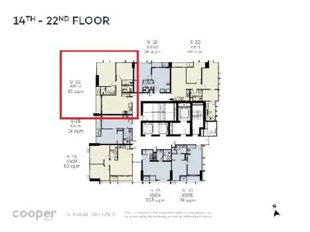 ขายดาวน์ ด่วน Cooper Siam 2 ห้องนอน 62 ตรม