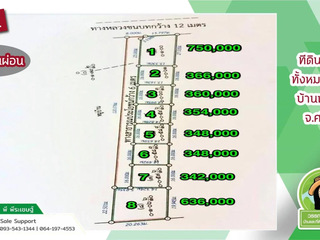 ที่ดิแบ่งล็อคเงินผ่อน ศรีสะเกษ บ้านหนองยาง