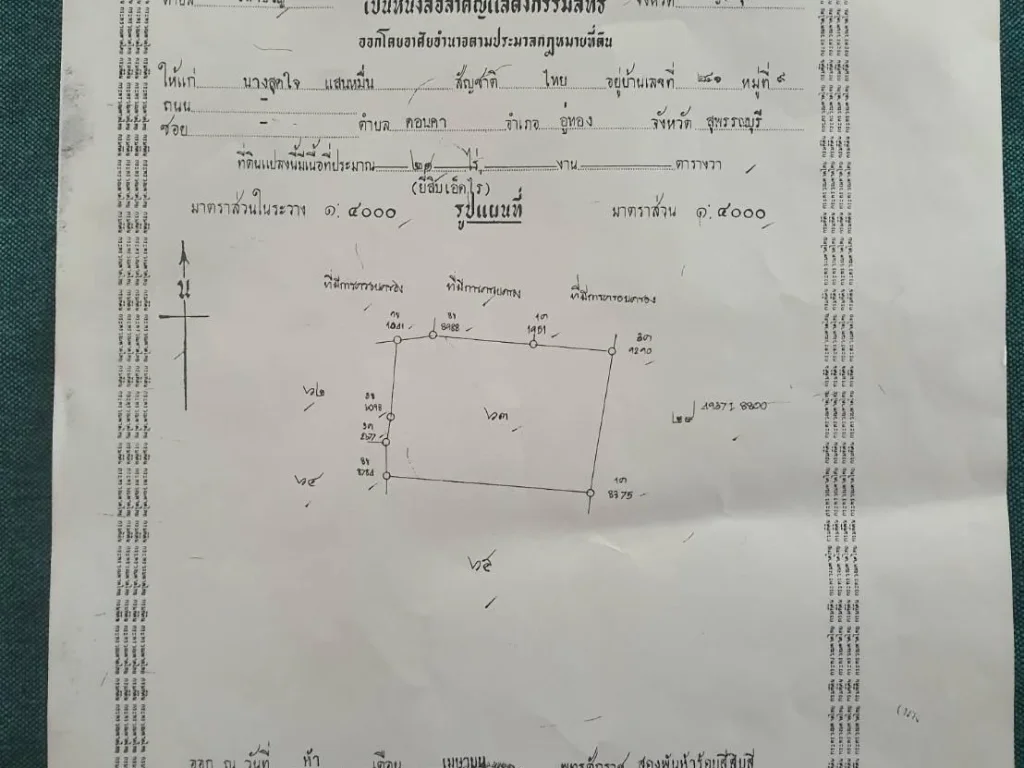 ที่ดินแปลงเกษตร น้ำดี ถนนดำ