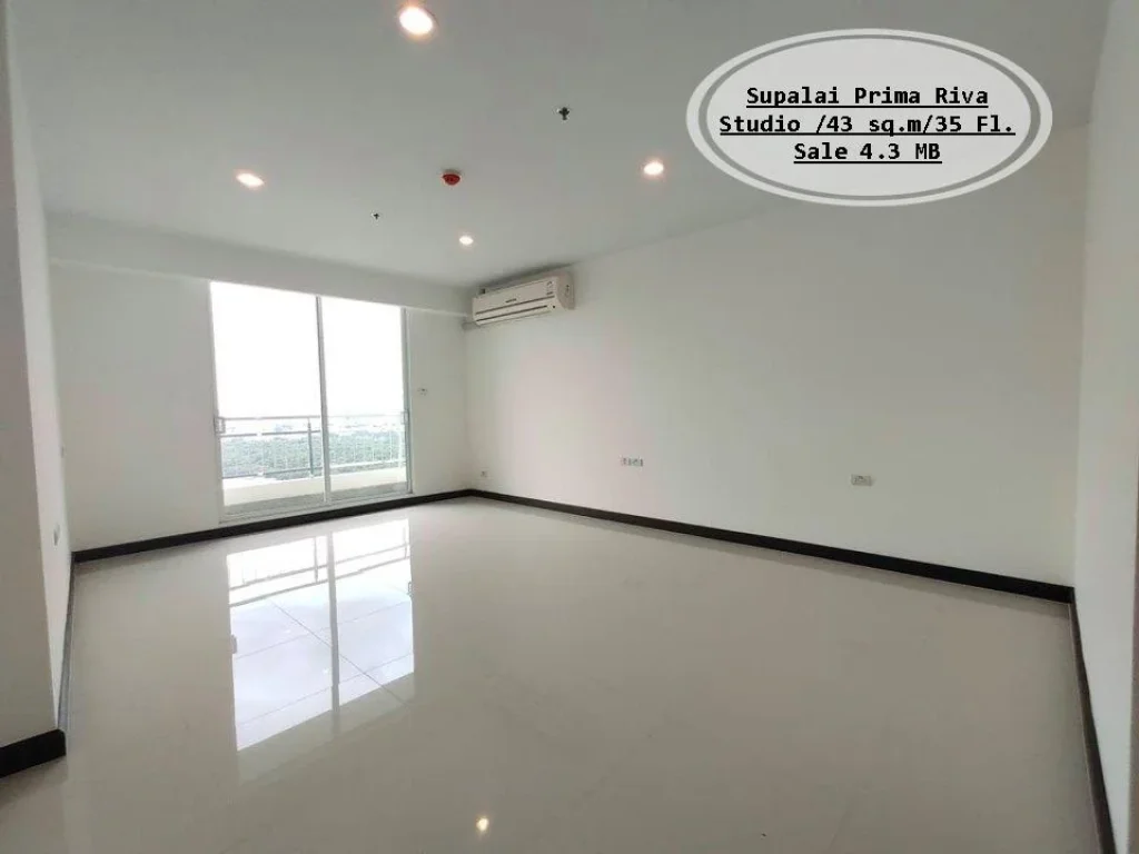 ขาย-Supalai Prima Riva Studio 43 ตรม ทิศเหนือ ชั้น 35 วิวแม่น้ำ ขาย 43 ล้าน