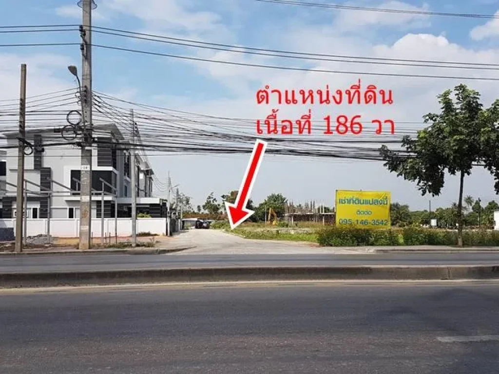 ขายที่ดินถนนเอกชัย เนื้อที่ 186 ตารางวา