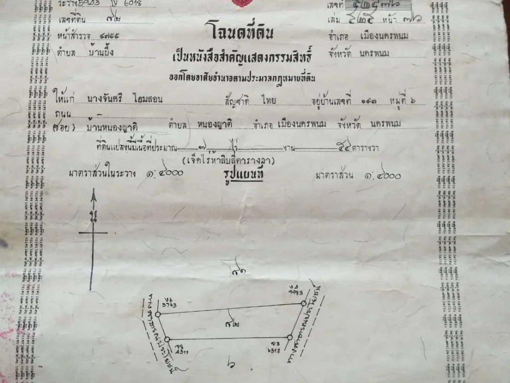 ขายที่ดินเปล่า บ้านผึ้งเหมาะกับทำการเกษตร ไร่ละ 300000 บาท